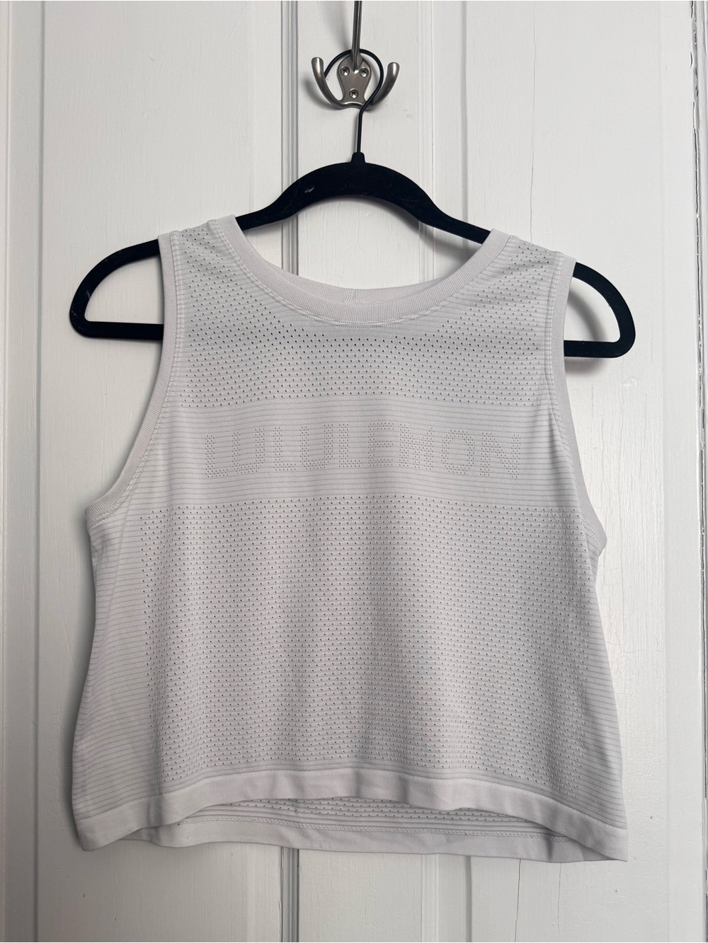 Lululemon White Mesh Active Tank